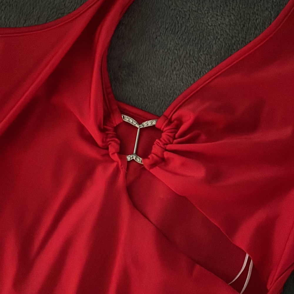 Bodycon red cutout butterfly dress size XS